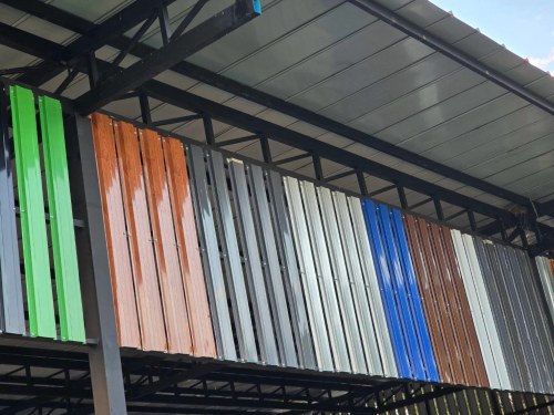 ลอนรั้ว เครื่องรีด - สินค้าแต่ละสี - ภาพที่ 99 จาก 103 | โรงงานหลังคาเหล็ก เมทัลโฮมสตีล อุดรธานี ผลิต และ จำหน่าย เมทัลชีท พียูโฟม เหล็กรูปพรรณ ไม้ฝาไม้เชิงชาย ราคาส่ง ราคาโรงงาน ส่งฟรีทั่วประเทศไทย