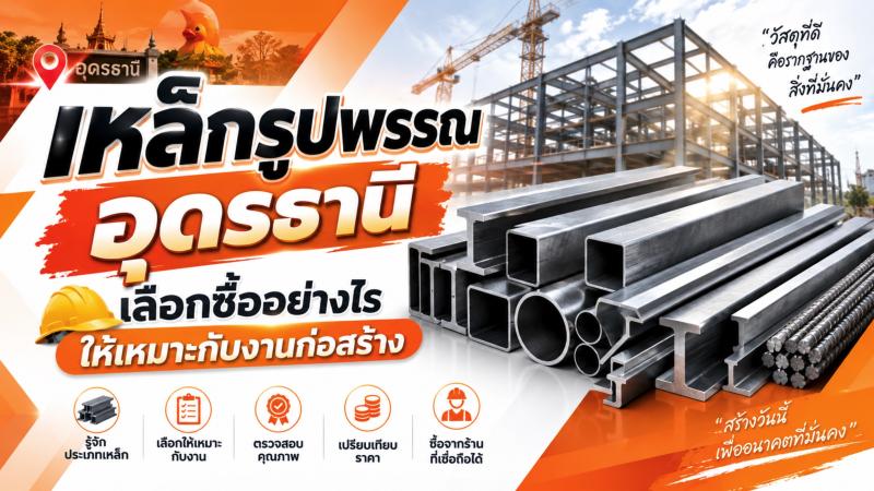 เหล็กรูปพรรณ อุดรธานี เลือกซื้ออย่างไรให้เหมาะกับงานก่อสร้าง