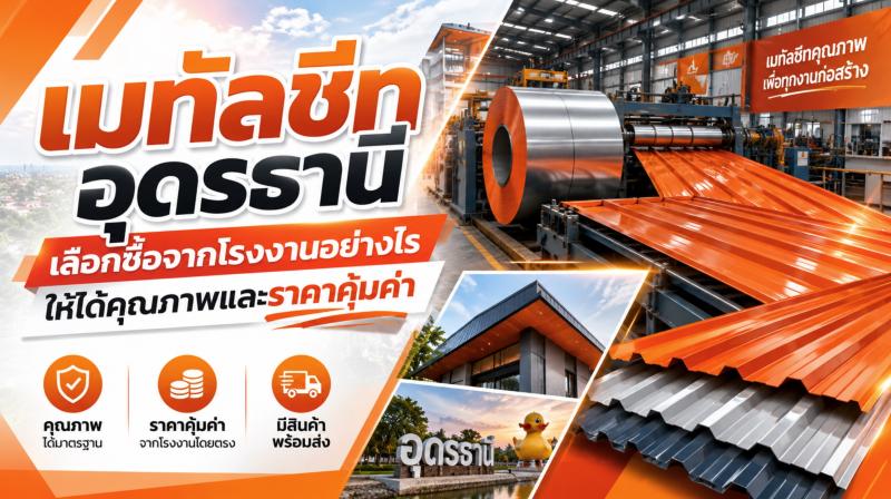 เมทัลชีท อุดรธานี เลือกซื้อจากโรงงานอย่างไรให้ได้คุณภาพและราคาคุ้มค่า